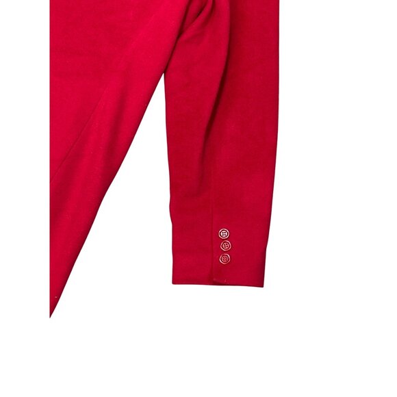 Vintage LL Bean Womens Long Peacoat in Classic Red Size 12 Sloanie Academia - Picture 4 of 5